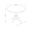 L'ensemble 5 pièces de table et chaises de cuisine comprend une table de salle à manger ronde avec piédestal et 4 chaises rembourrées en tissu de lin, 36 po x 36 po, noir et cerise-219754992-140093794-140093797