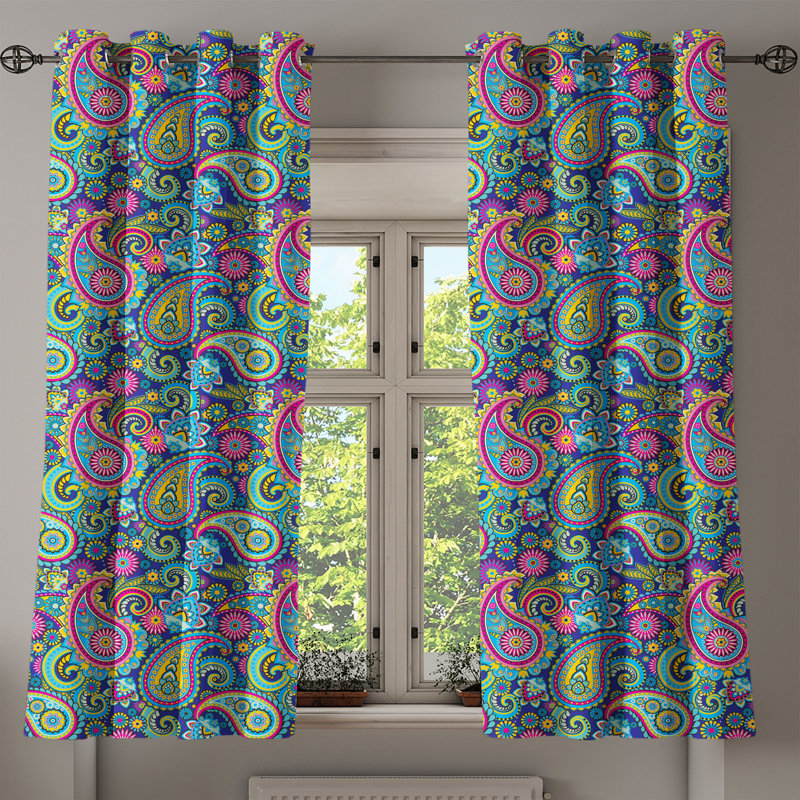 Sateen Blackout Curtain Pair, 50" W x 54" L