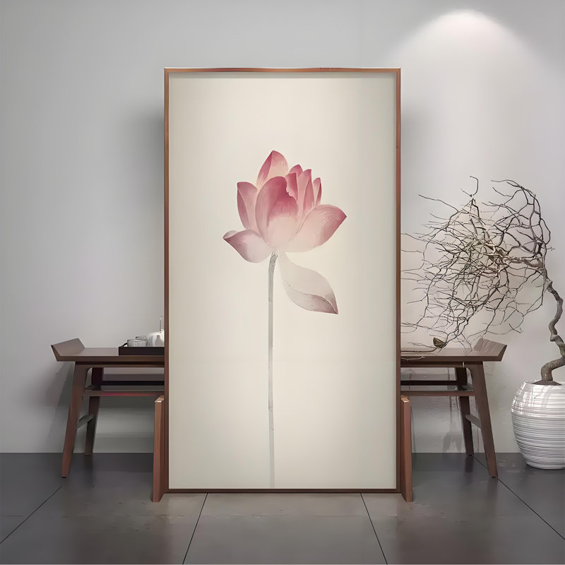 Écran en bois Lotus Art, H 70,87 po x l 31,5 po x P 1,57 po