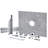 Shower Curb Kit, 60"x48" Shower Pan Kit with 2" PVC Central Flange, Waterproof