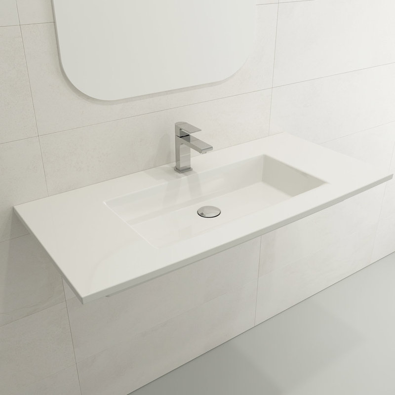 Ravenna Bathroom Sink, White, Single-Hole