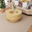 Table basse circulaire en panneau de fibres à densité moyenne avec conception rainurée et rangement dissimulé-1513695261