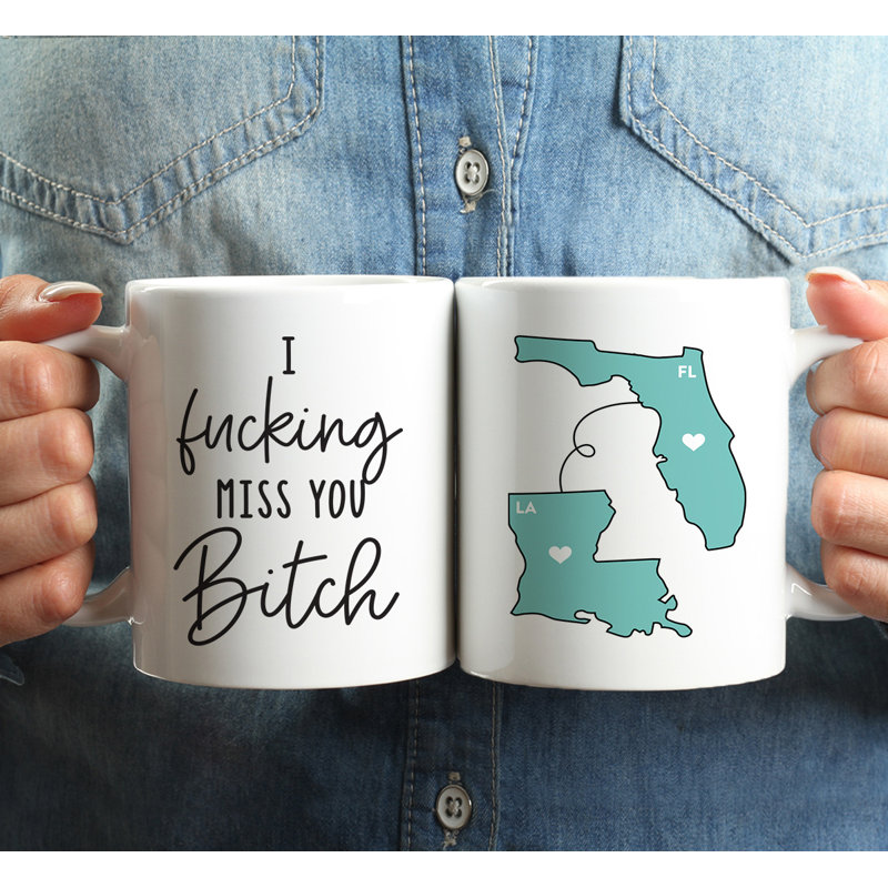 Ceramic Coffee Mug, Florida And Louisiana