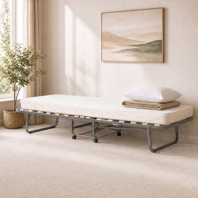 Cadre de lit pliant Amani de 16,5 po avec matelas inclus