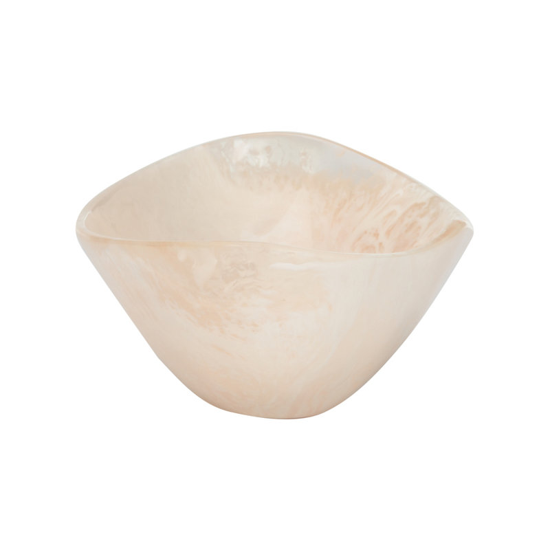 Bucolic Oval Bowl - Black Medium, 8.75" H x 21" W x 8.75" D, Pink