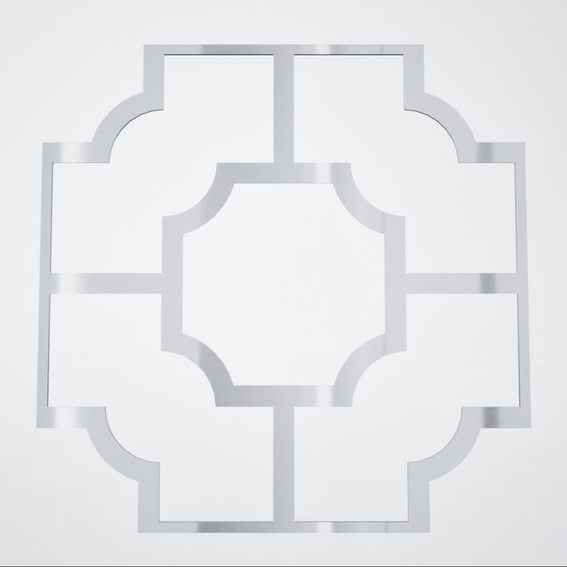 Très grands panneaux de plafond décoratifs en acrylique Bradley l 33 po x H 33 po x T 1/8 po, miroir argenté, Miroir argenté
