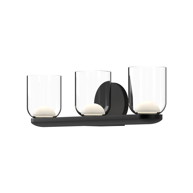 3 - Light LED Vanity Light, Black