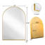 Armoire de salle de bain avec cadre en métal doré mat 24 po x 36 po, avec miroir, tablettes réglables et tablettes encastrées avec rangement pour pharmacie, cadre-1027556446