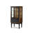 Black+Nut-brown Solid Wood+Glass Display Cases