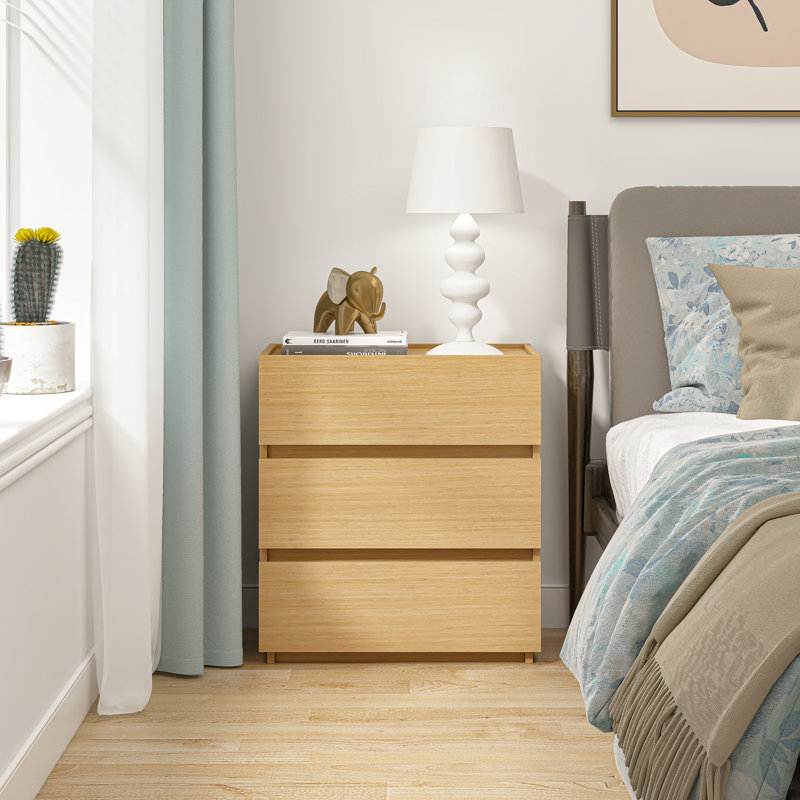 3 Drawer Dresser 23.6 in., Oak