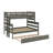 Wood Twin Over Full Bunk Bed With Twin Size Trundle-326614363