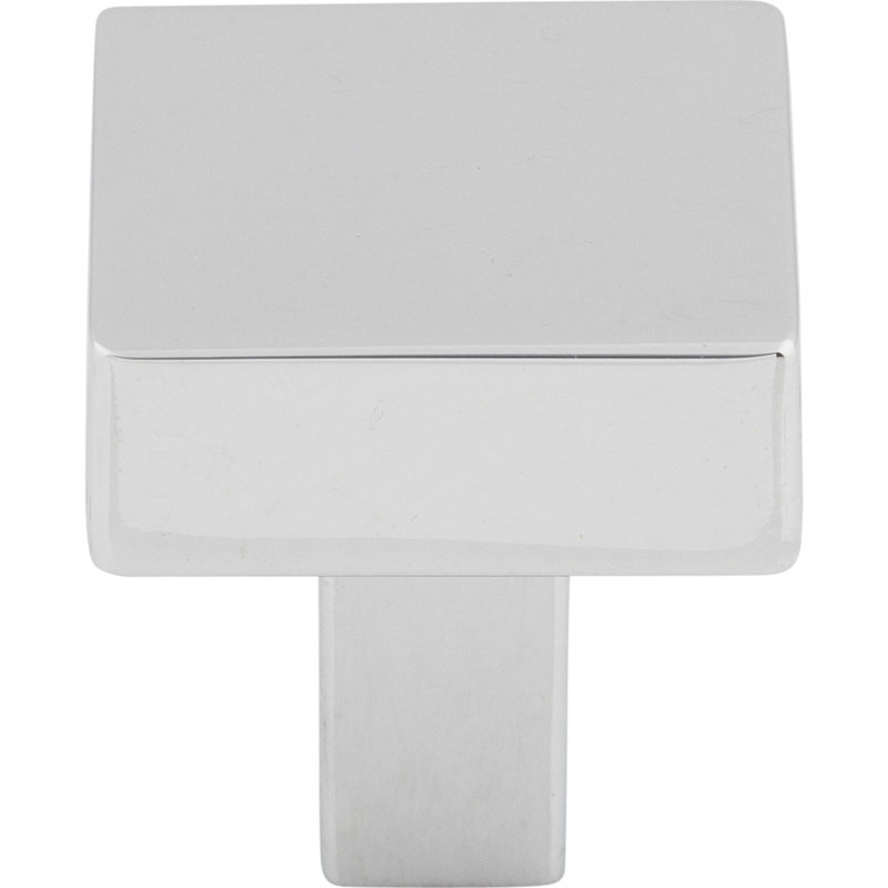 Channing 1 1/16" Length Square Knob, Polished Chrome