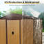Remise de rangement extérieure en métal 8 pi x 4 pi avec porte coulissante et fondation pour cour, patio et pelouse