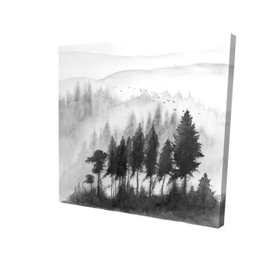 «Mono Mountains», aquarelle sur toile | Décoration intérieure