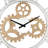 Astrid Glam 31"Dia Round Wall Clock with Roman Numerals Dial in Mirrored