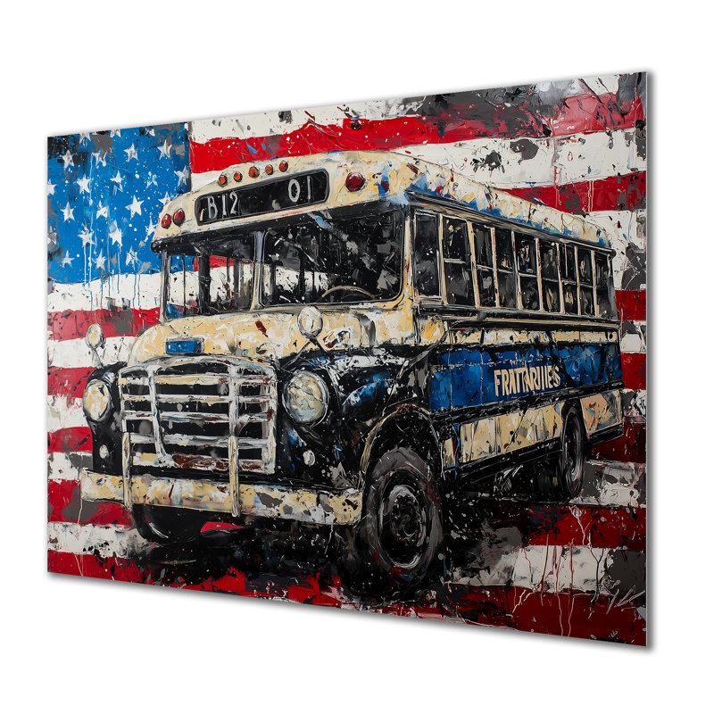 «Freedom Riders II», reproduction d'art moderne sur métal, art mural américain en métal Patriotist, H 24 po x l 32 po