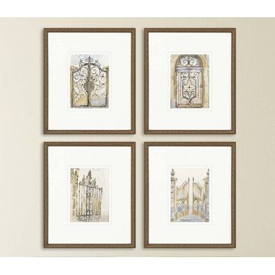 " 'Gates' " 4 Piece Art Set