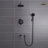 Retro Wall Mount 3 Funtions Rainfall Shower System with 3 Setting Handheld, Bath Spout, Rough-In Valve and Diverter-64790818
