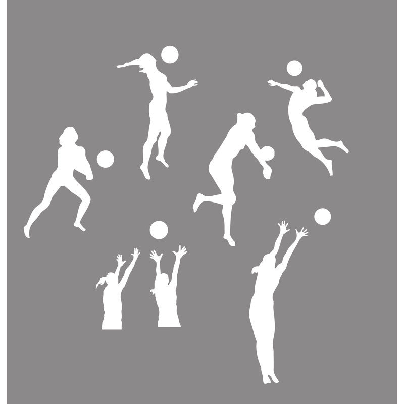 Décalcomanie murale joueurs volleyball Anadolu, Blanc
