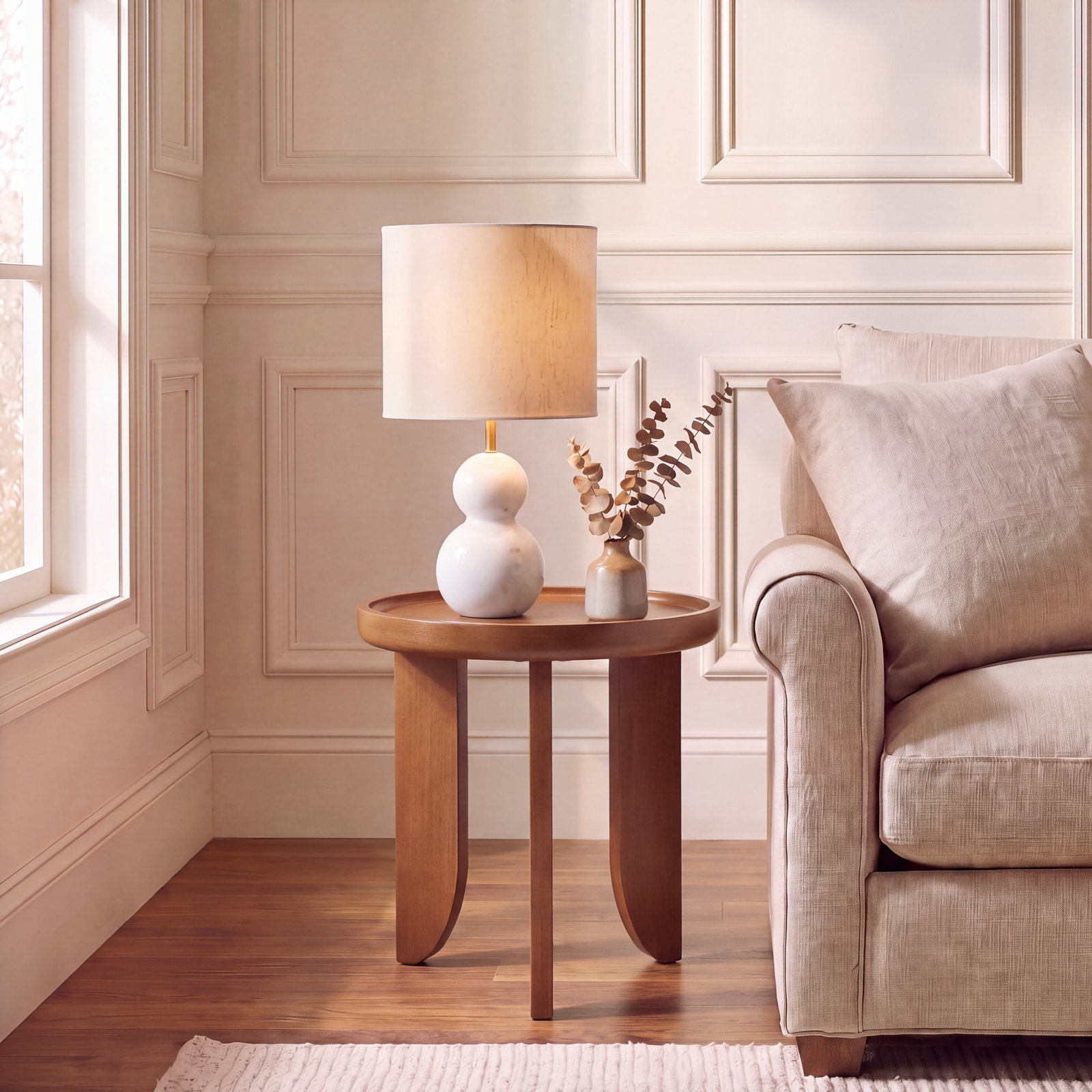 Verena End Table, Natural Brown
