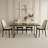 Set Of 4 Modern Pu Leather Dining Chairs With Black Metal Legs And Upholstery-534018403