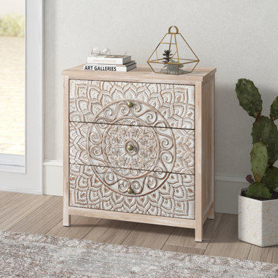 Commode décorative 3 tiroirs Angulo