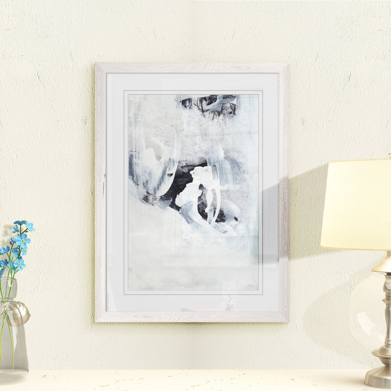 «Fire and Ice IV» par Paul Cezanne - reproduction d'art encadrée, H 32 po x l 44 po x P 1,3 po, Papier avec cadre blanc