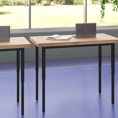 Solid Wood Adjustable Rectangle Activity Table