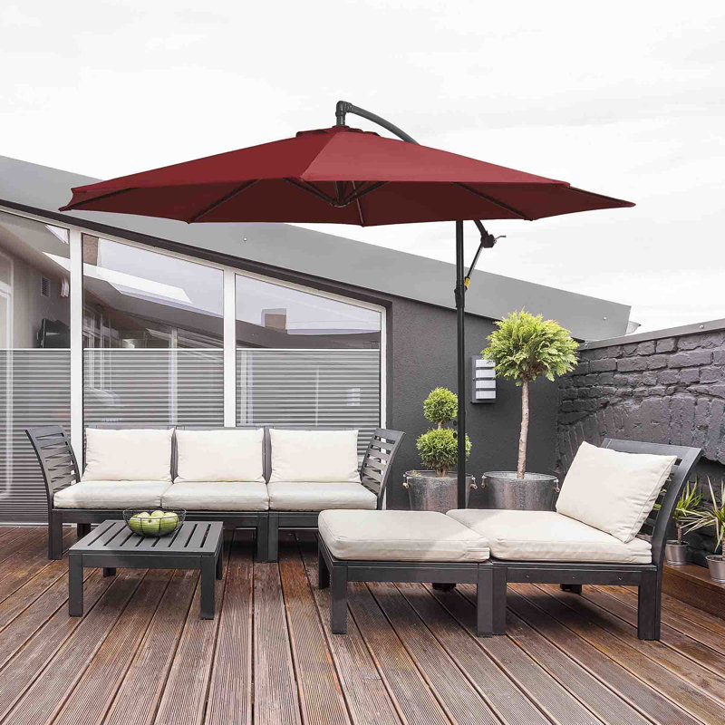295cm Cantilever Parasol, Wine Red