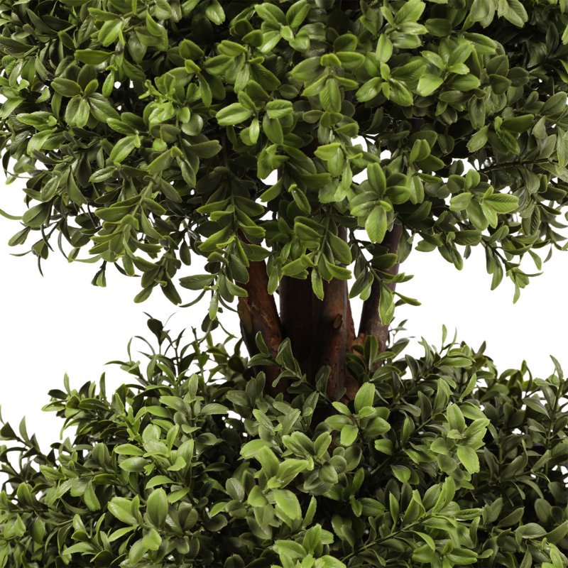 Faux Boxwood Topiary, 36" H x 18" W, Brown