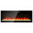 Thin Recessed Electric Fireplace with Remote, Multi-Color Flames, LED Light, and Heater for Modern Homes-804958877