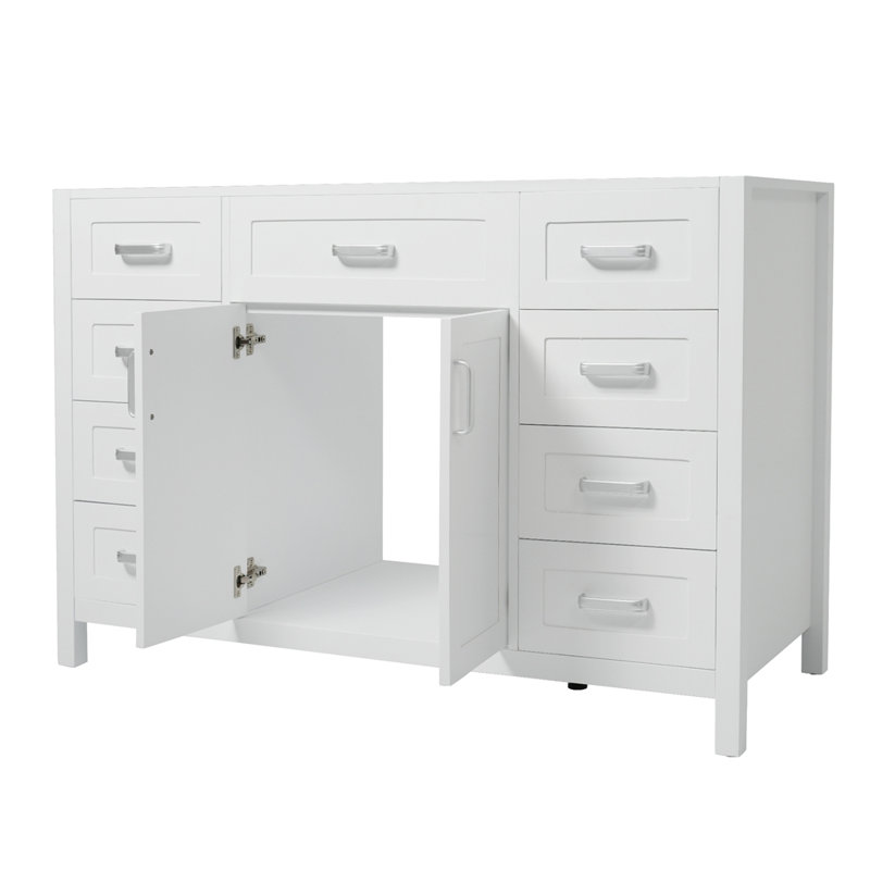 Meuble-lavabo 47 po sans lavabo, armoire seulement, Blanc