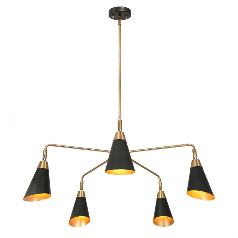 Lustre linéaire moderne Spoutnik à 5 lumières Dalisia