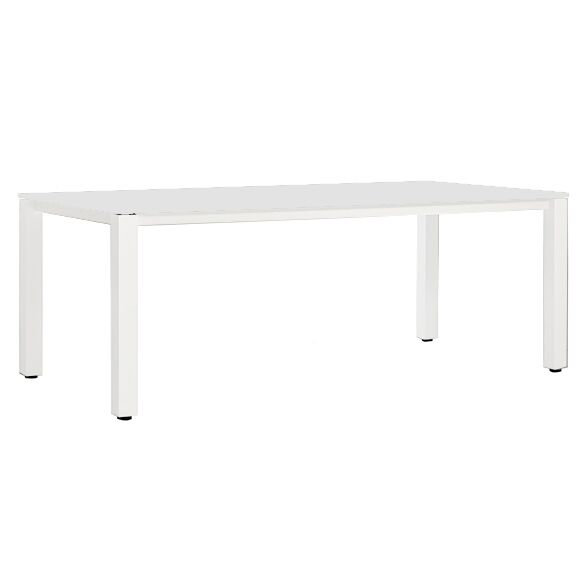 Machar Outdoor Dining Table, White, 39.38" W x 94.5" L x 29.5" H, White