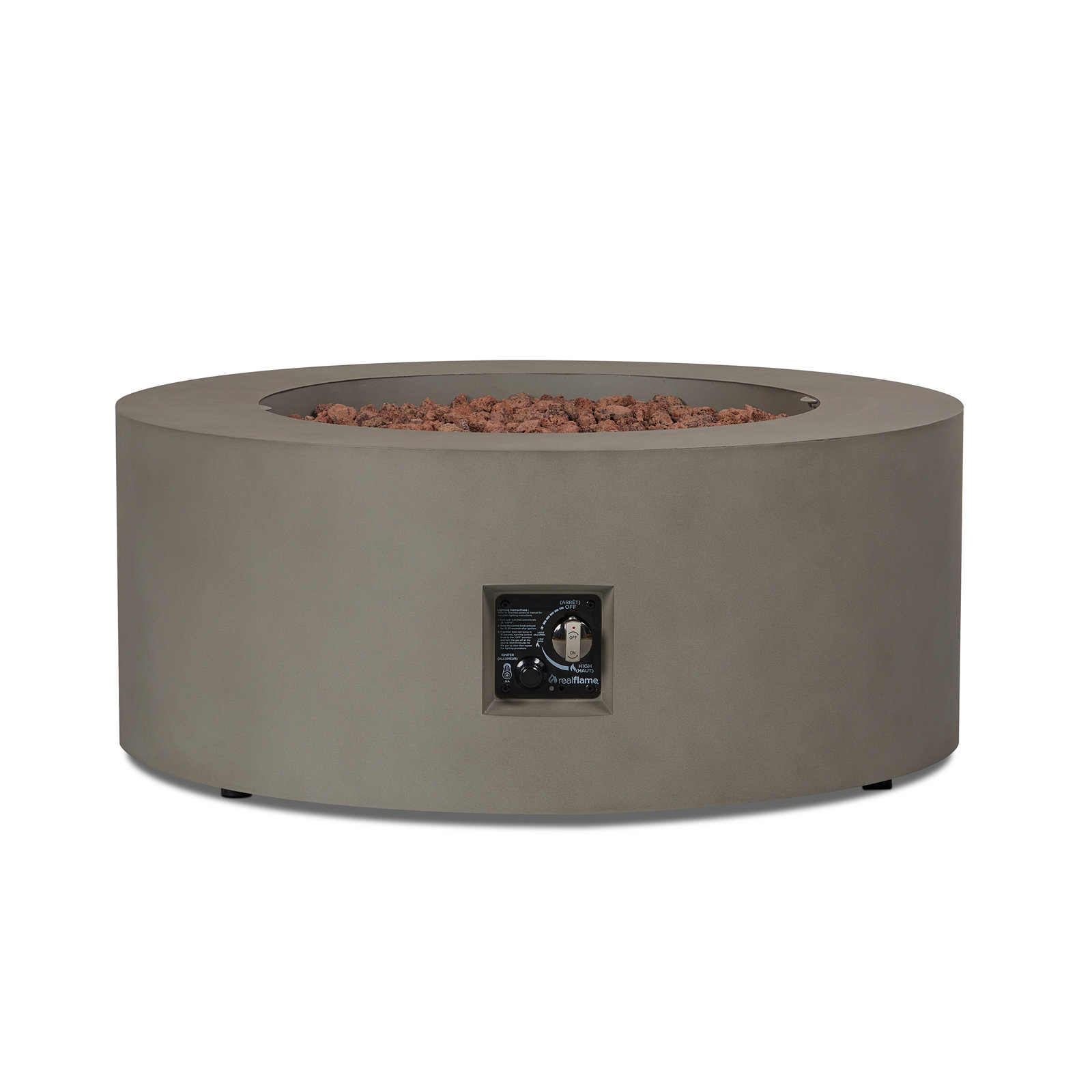 Aegean Outdoor Fire Table, Gray