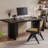 Black Rectangular Solid Wood Desks-108183831