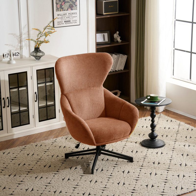 Kinta Swivel  Armchair Leisure Chair, Orange