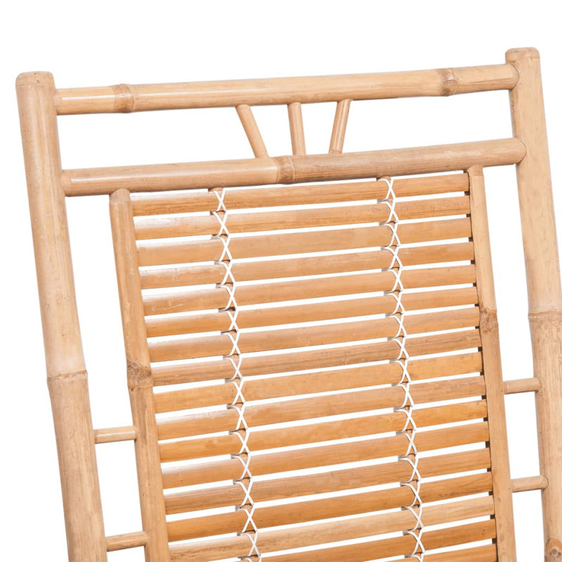 Bayou Breeze Rocking Chair With Cushion Bamboo, Red