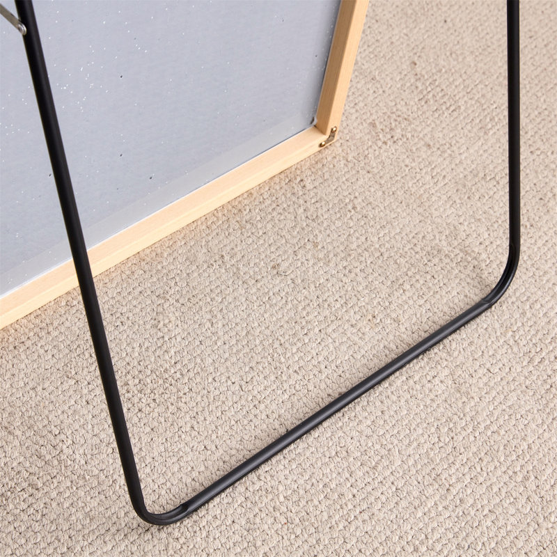 Quinnisha Rectangle Mirror, 58" H x 15" W, Light Oak, Solid Wood