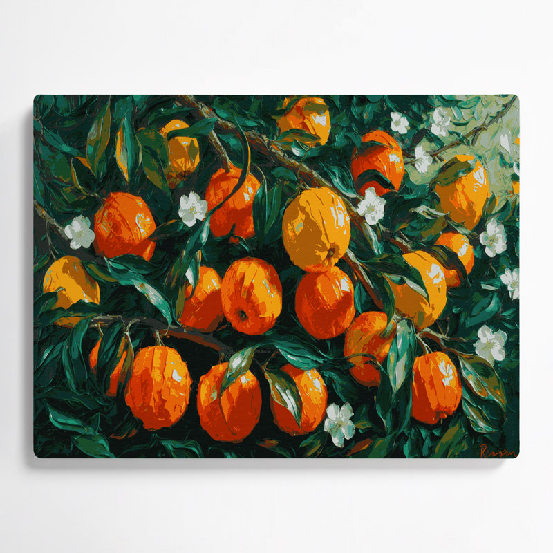 Art mural vert en forme de fruit, H 24 po x l 36 po