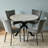 Bourke Modern Kitchen Dining Set, Round Dining Table with Dining Chairs-126339412