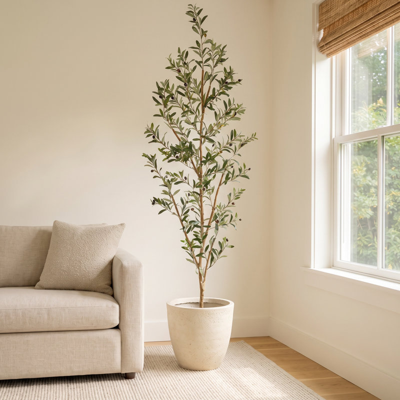 Olive artificielle 77 po en pot, 77 inch