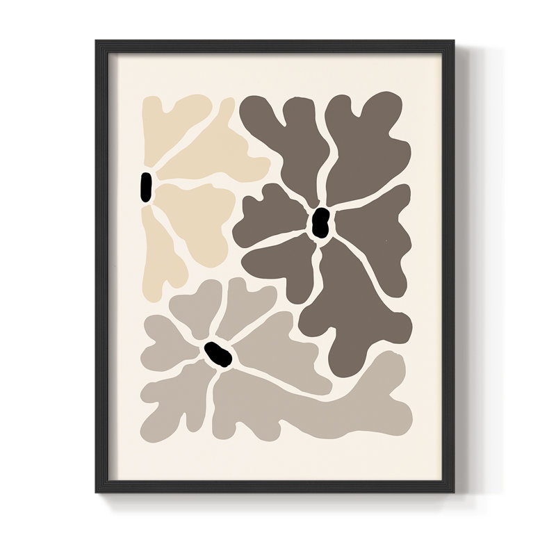 Matisse CCLXI, reproduction encadrée - bois massif, H 28 po x l 22 po, Noir, noir, noir, noir