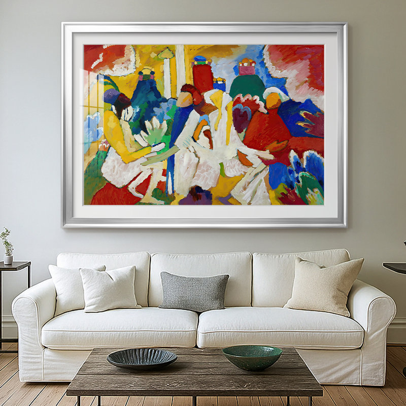 Improvisation 6 (africain) - Wassily Kandinsky - reproduction encadrée avec passe-partout et verre - 1909, 26,5 x 36,5