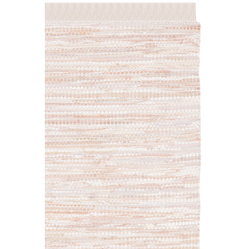 Patricia Handmade Flatweave Cotton Beige Area Rug, Rectangle 8' x 10'