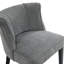 Chaise d'appoint Vasu, dossier passepoilé, polyester gris anthracite, brun