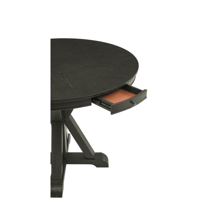 Rylie 48" Round Black Oak Counter Height Dining Table