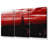 Empire State Building Red Glow - 3 Piece Wrapped Canvas Print-885767250