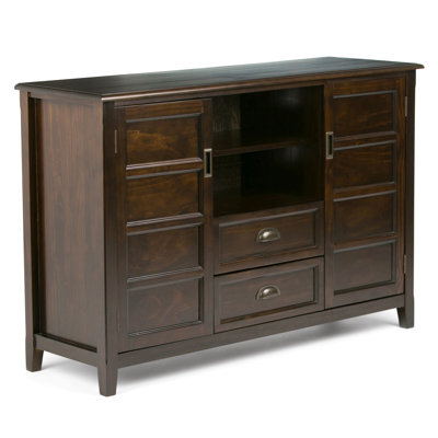 Tall Tv Media Stand - Mahogany Brown