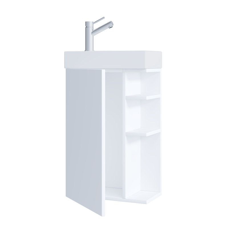 Raquele Bathroom Vanity with Basin, White